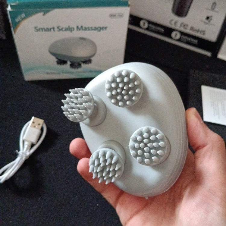 ماساژور سر Smart Scalp Massager مدل OSK-701 مناسب رشد مو با افزایش جریان خون رسانی به پوست سر - قشمی شاپ QESHMISHOP