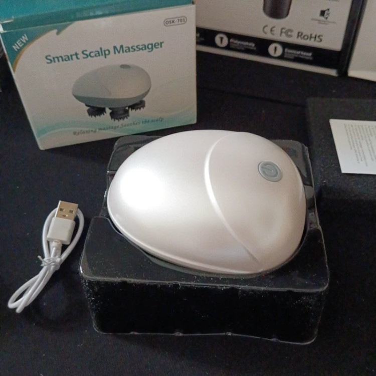 ماساژور سر Smart Scalp Massager مدل OSK-701 مناسب رشد مو با افزایش جریان خون رسانی به پوست سر - قشمی شاپ QESHMISHOP