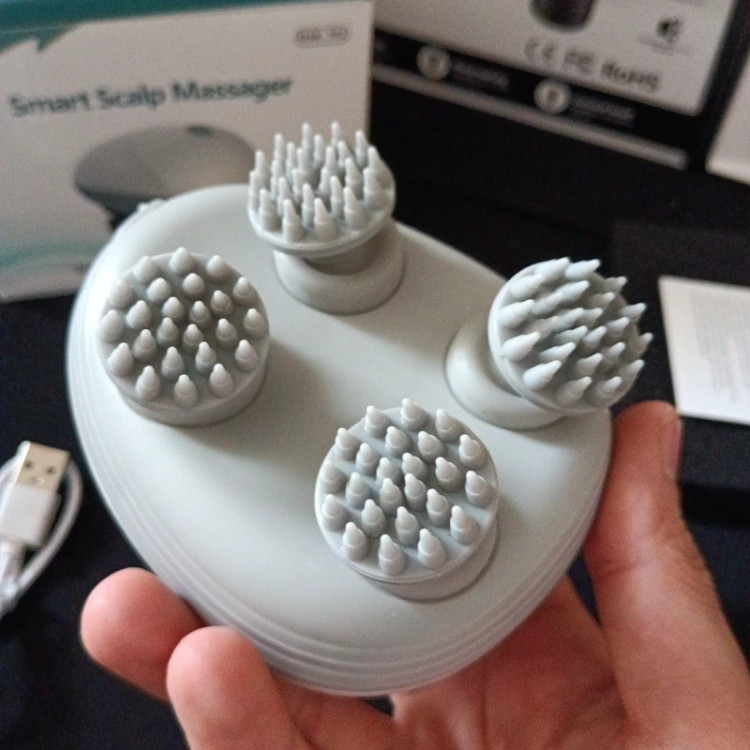 ماساژور سر Smart Scalp Massager مدل OSK-701 مناسب رشد مو با افزایش جریان خون رسانی به پوست سر - قشمی شاپ QESHMISHOP