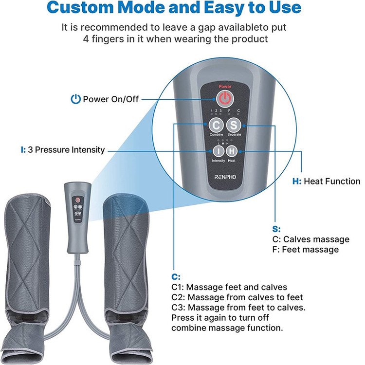 ماساژور پا رنفو مدل 2 Heat 5 Modes 3 Intensities