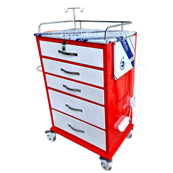 ترالی بیمارستانی مدل 5 کشو کد EM5